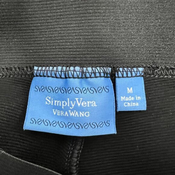 Simply Vera Vera Wang Womens Low Rise Dress Cropped Leggings Black Medium - Picture 8 of 9